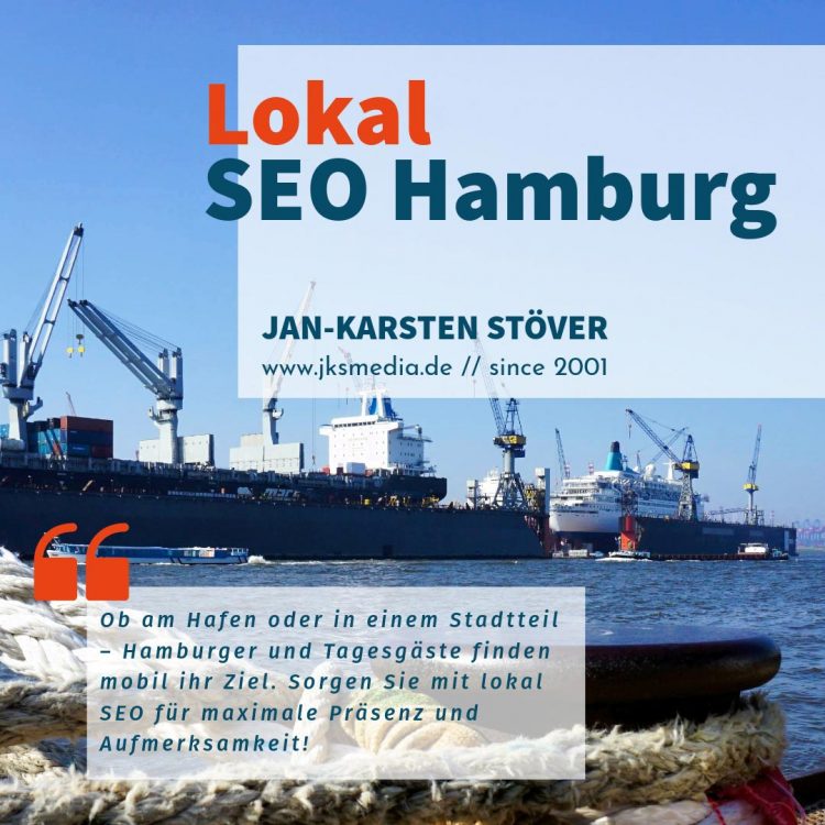 Kunden und Tagesgäste finden lokale Angebote in Hamburg Blohm und Voss im Hamburger Hafen als Symbol für Sichtbarkeit durch lokal SEO für Hamburger Unternehmen.